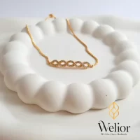 دستبند نگینی مارشال - طرح بی‌ نهایت طلایی