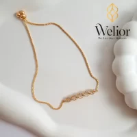 دستبند نگینی مارشال - طرح بی‌ نهایت طلایی