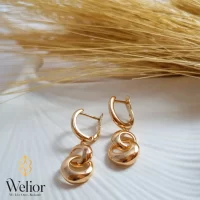 خرید گوشواره ظریف طلا با طراحی مینیمال و لوکس